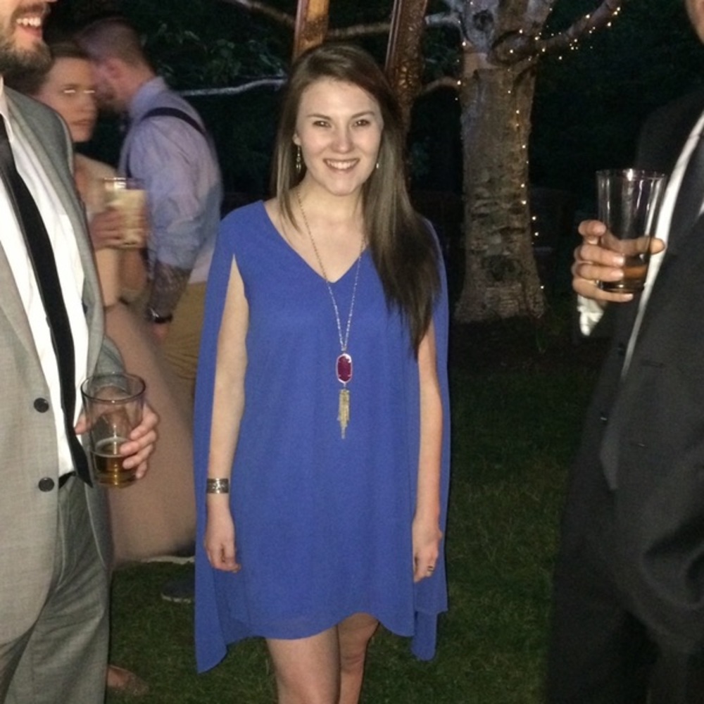 Blue Cape Dress - Picture 2 of 5